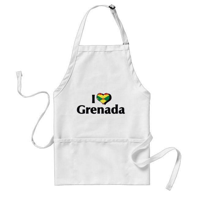 I Liebe Grenada Flag Schürze (Vorne)