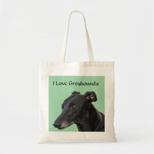 I Liebe Greyhounds Leinwand Budget Totbeutel Tragetasche