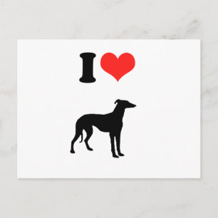 I Liebe Greyhounds Postkarte