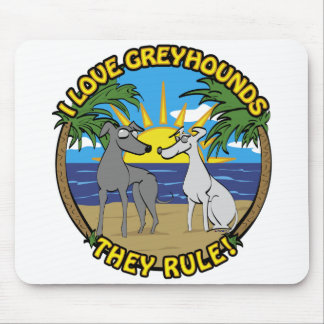 I LIEBE GREYHOUNDS SIE REGEL MOUSEPAD