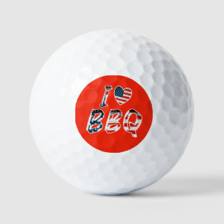 I Liebe GRILLEN, amerikanisches Patriotikum Golfball