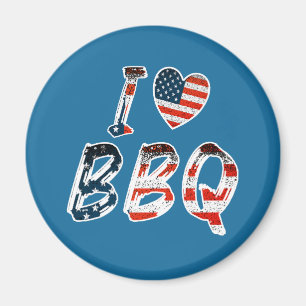 I Liebe GRILLEN, amerikanisches Patriotikum Magnet