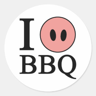 I Liebe GRILLEN Runder Aufkleber