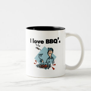 I Liebe Grillen T - Shirt und Geschenke Zweifarbige Tasse
