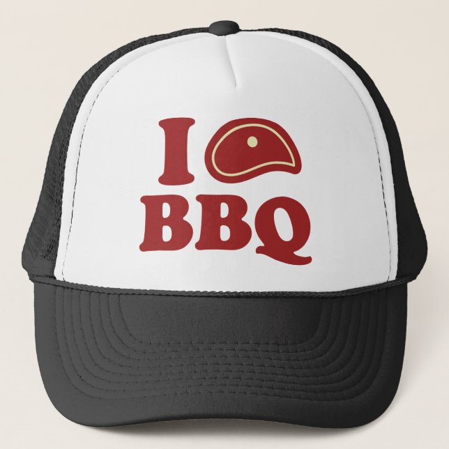 I LIEBE GRILLEN TRUCKERKAPPE (Vorderseite)