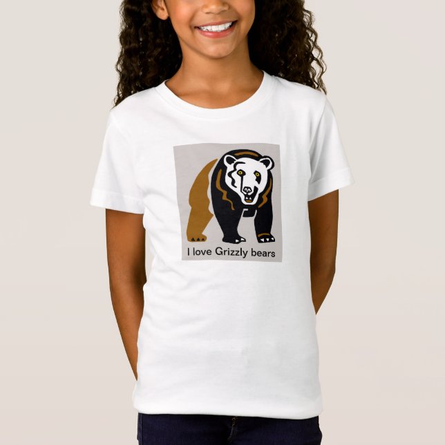 I Liebe GRIZZLY BEARS - Tierliebhaber - Wildtiere T-Shirt (Vorderseite)