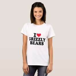I Liebe Grizzlybären T-Shirt
