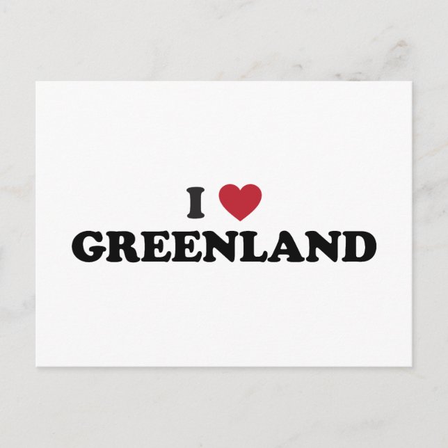 I Liebe Grönland Postkarte (Vorderseite)