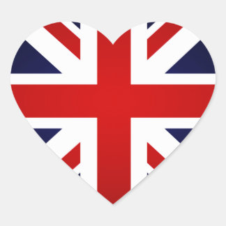 I Liebe Großbritannien - britische Flagge Herz-Aufkleber