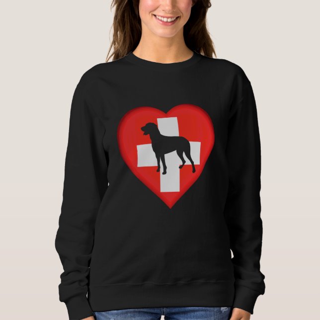 I Liebe Grosser Schweizer Hund Grosses Schweizer B Sweatshirt (Vorderseite)