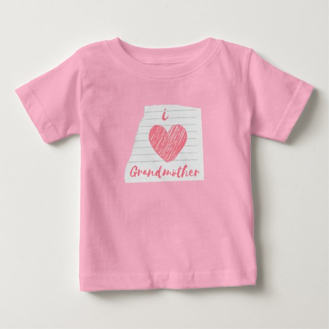 i Liebe Großmutter Baby T-shirt (Vorderseite)