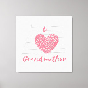 i Liebe Großmutter Leinwanddruck