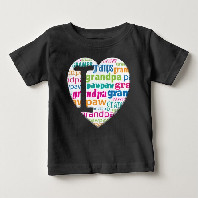 I Liebe-Großvater, Gramps, Papaya - Baby T-shirt (Vorderseite)