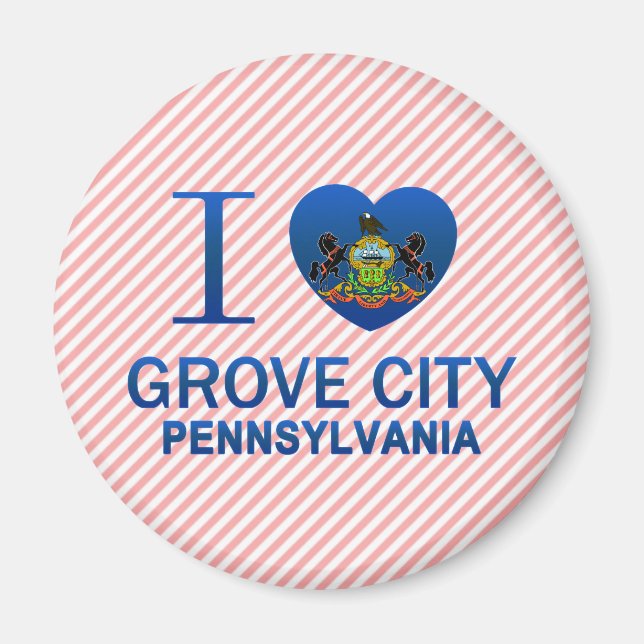I Liebe Grove City, PA Magnet (Vorne)