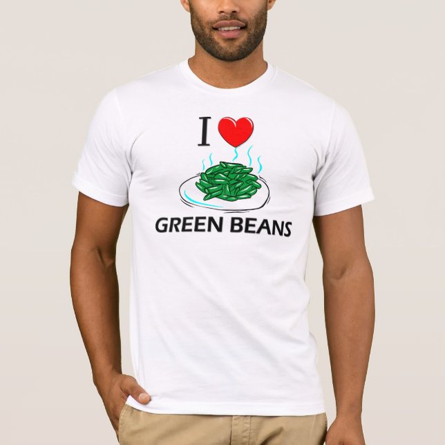 I Liebe-grüne Bohnen T-Shirt (Vorderseite)