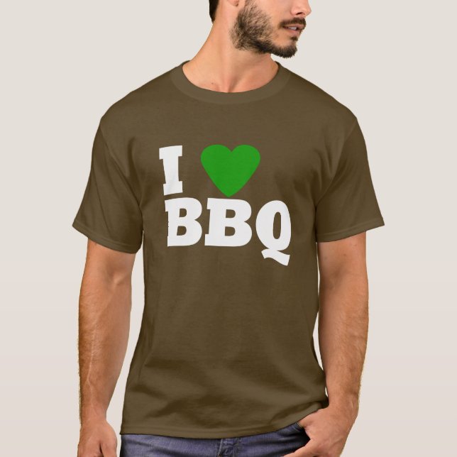 I Liebe grüne GRILLEN T-Shirt (Vorderseite)
