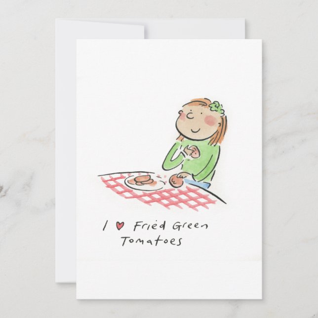 I Liebe Grüne Tomaten Einladung (Vorderseite)