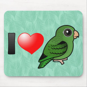 I Liebe grünes Linnies Mousepad