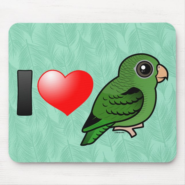 I Liebe grünes Linnies Mousepad (Vorne)