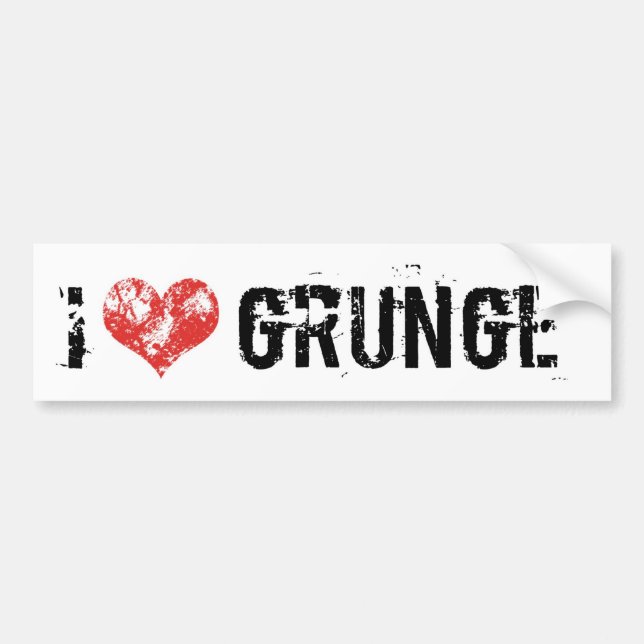 I Liebe Grunge Autoaufkleber (Vorne)