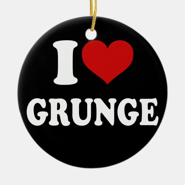 I Liebe Grunge Keramikornament (Vorne)