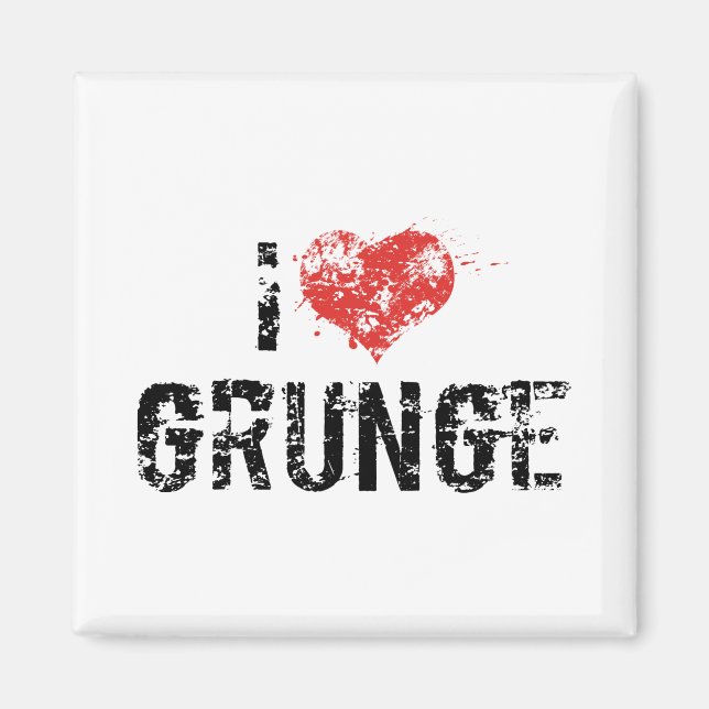 I Liebe Grunge Magnet (Vorne)