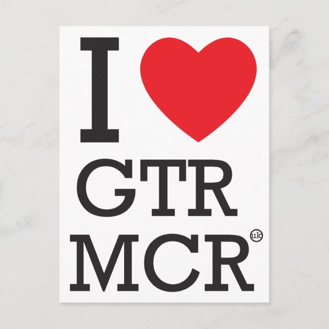 I Liebe GTR MCR Postkarte (Vorderseite)