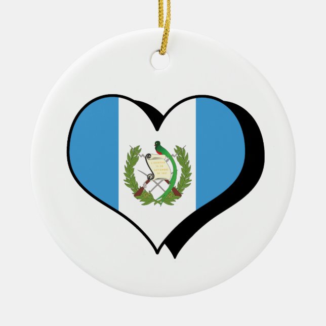 I Liebe Guatemala Keramik Ornament (Vorne)