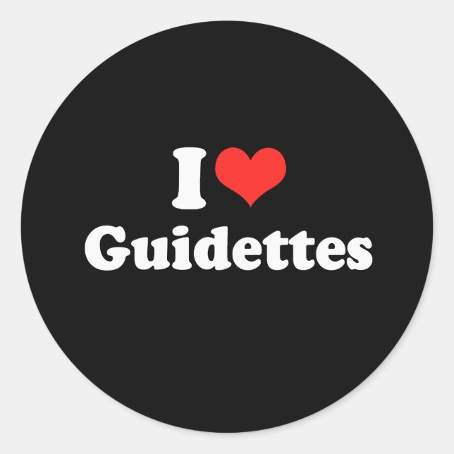 I Liebe Guidettes Runder Aufkleber (Vorderseite)