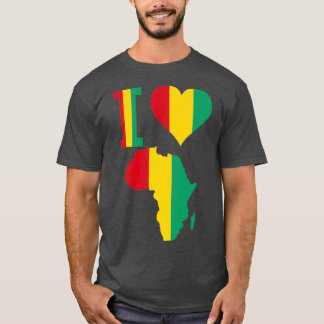 I Liebe Guinea Conakry Flag Afrika Karte T-Shirt