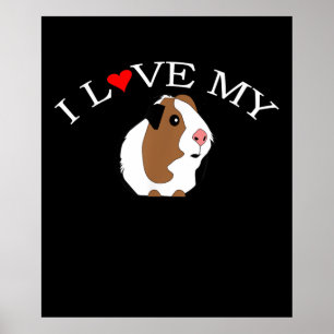 I LIEBE GUINEA Guinea Schweineliebhaber Poster