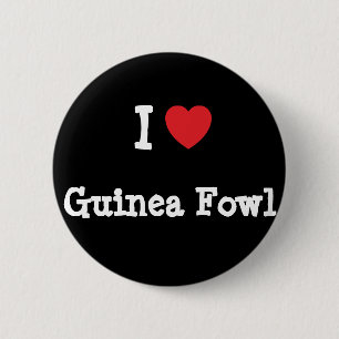 I Liebe Guinea Hühnerherz T - Shirt Button