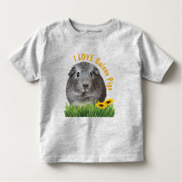 I LIEBE Guinea Schweine Gelbblüten Kleinkind T-shirt