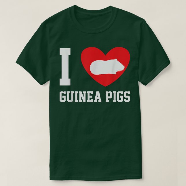 I Liebe Guinea Schweine Herz Guinea Schweinefleisc T-Shirt (Design vorne)
