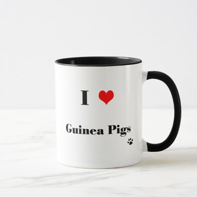 I Liebe Guinea Schweine Tasse (Rechts)