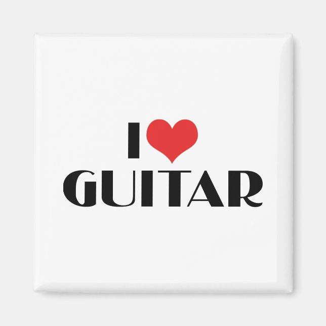 I Liebe Guitar Magnet (Vorne)