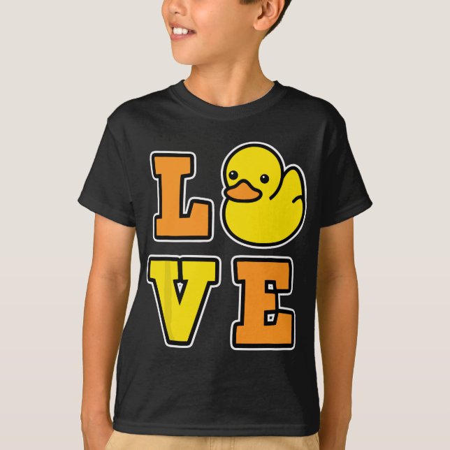I Liebe Gummienten für Frauen und Männer, die Ente T-Shirt (Vorderseite)