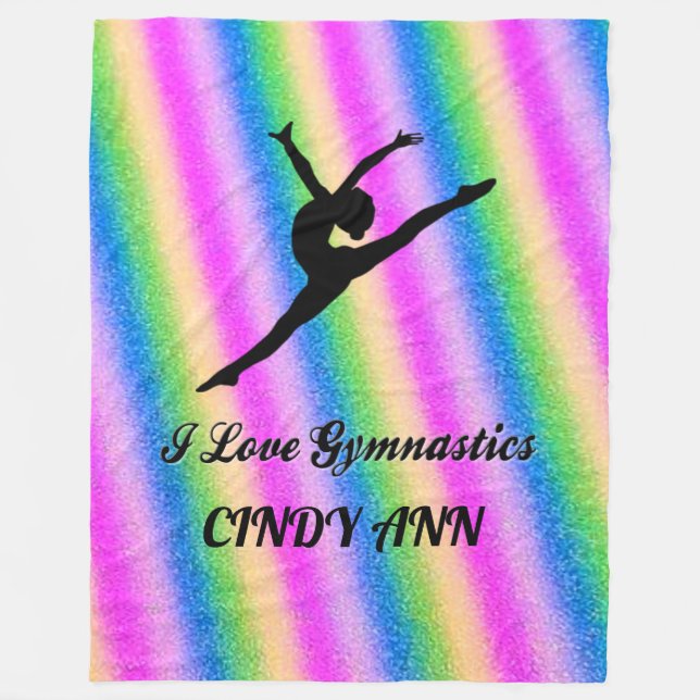I LIEBE GYMNASTICS FLEECE BLANKET! (Vorderseite)