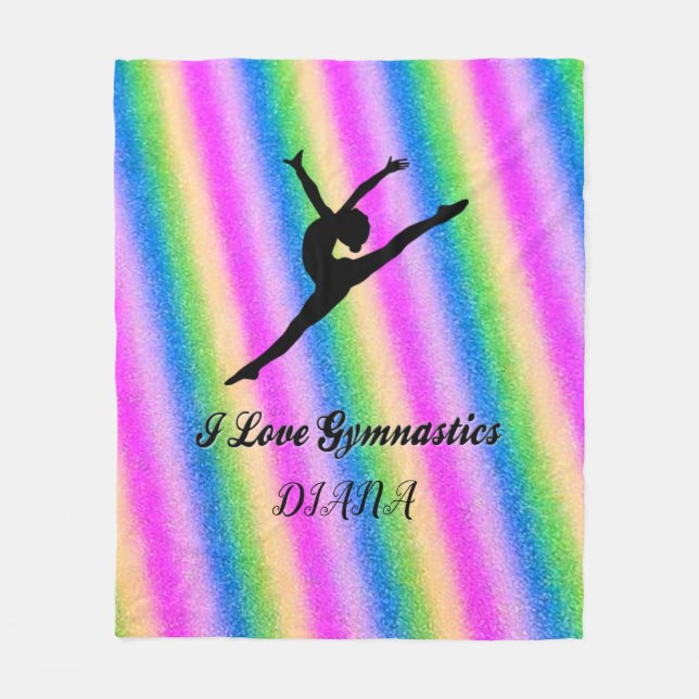 I LIEBE GYMNASTICS FLEECE BLANKET! (Vorderseite)