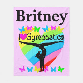 I LIEBE GYMNASTICS PERSONALISIERT GYMNAST BLANKET FLEECEDECKE