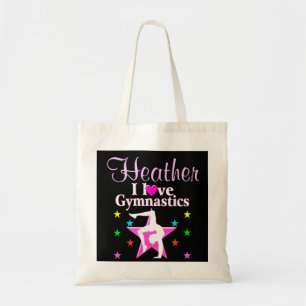 I LIEBE GYMNASTICS PERSONALISIERT PINK STAR TOTE B TRAGETASCHE