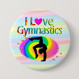 I LIEBE GYMNASTICS RAINBOW BUTTON