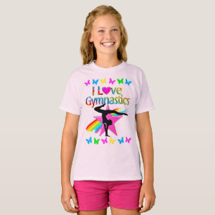 I LIEBE GYMNASTICS RAINBOW GYMNAST GIRL DESIGN T-Shirt
