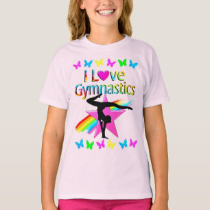 I LIEBE GYMNASTICS RAINBOW GYMNAST GIRL DESIGN T-Shirt