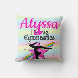 I LIEBE GYMNASTICS SUPER STAR DESIGN KISSEN