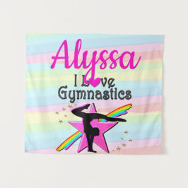 I LIEBE GYMNASTICS SUPER STAR DESIGN WANDTEPPICH