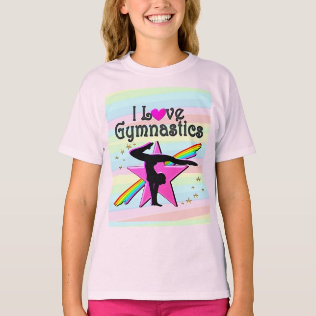 I LIEBE GYMNASTICS TUMBLING QUEEN DESIGN T-Shirt (Vorderseite)