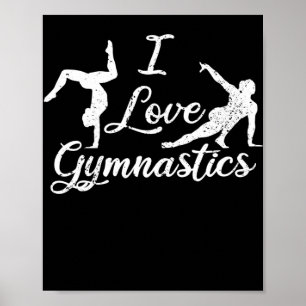 I Liebe Gymnastik Aerobic Gymnastik Liebe Gymnasti Poster