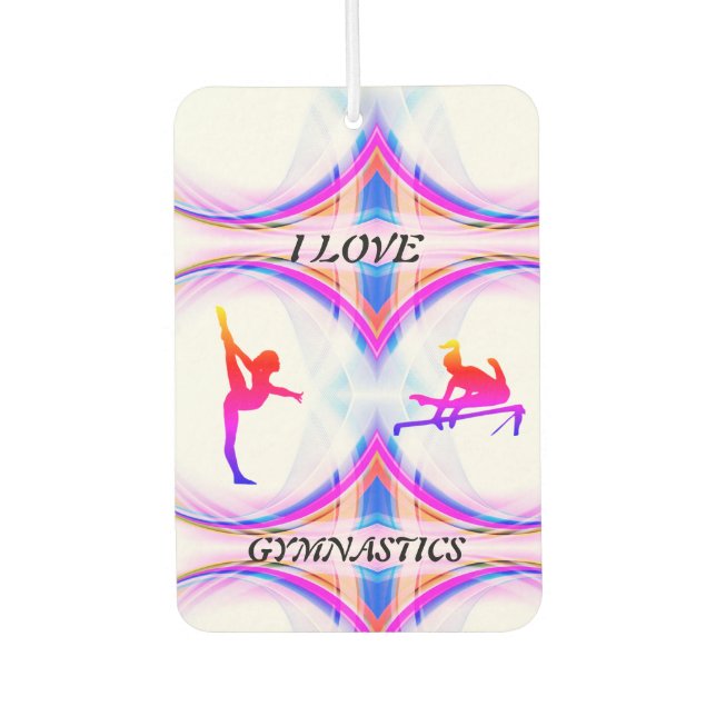 "I Liebe Gymnastik" Air Freshener Autolufterfrischer (Vorderseite)