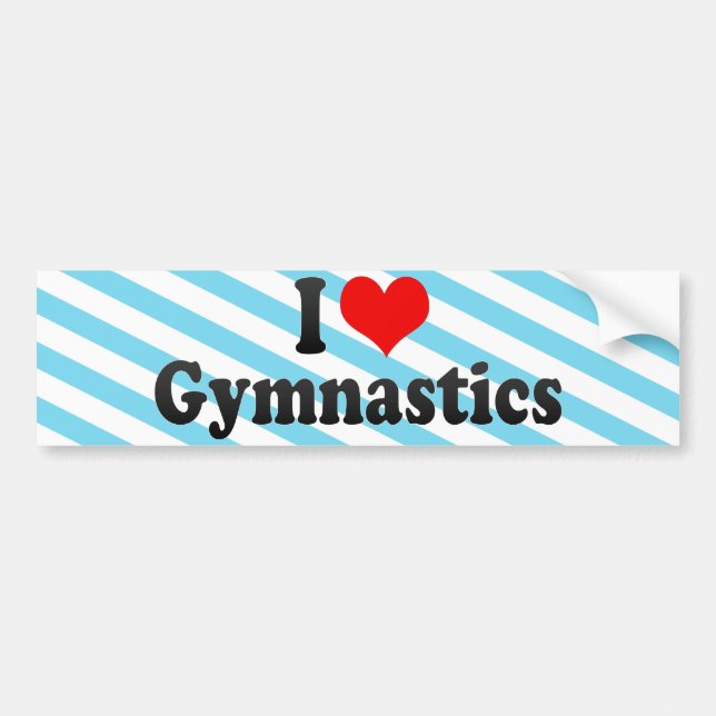 I Liebe-Gymnastik Autoaufkleber (Vorne)